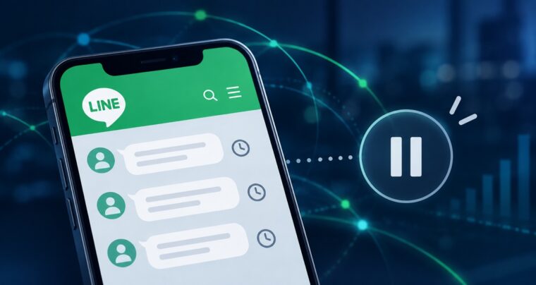 LINE配信が止まっているイメージ